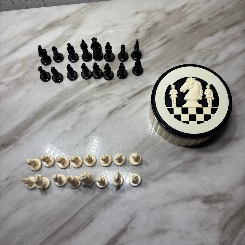 Mid Century West Germany Miniature Pocket Chess Set